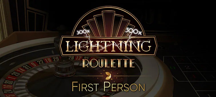 First Person Lightning Roulette slot visual from Evolution available on geometrydash3d.co